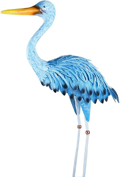 Blue Heron Statue Animal Sculpture Garden Decoration Metal Yard Art for Yard Outdoor Decoration