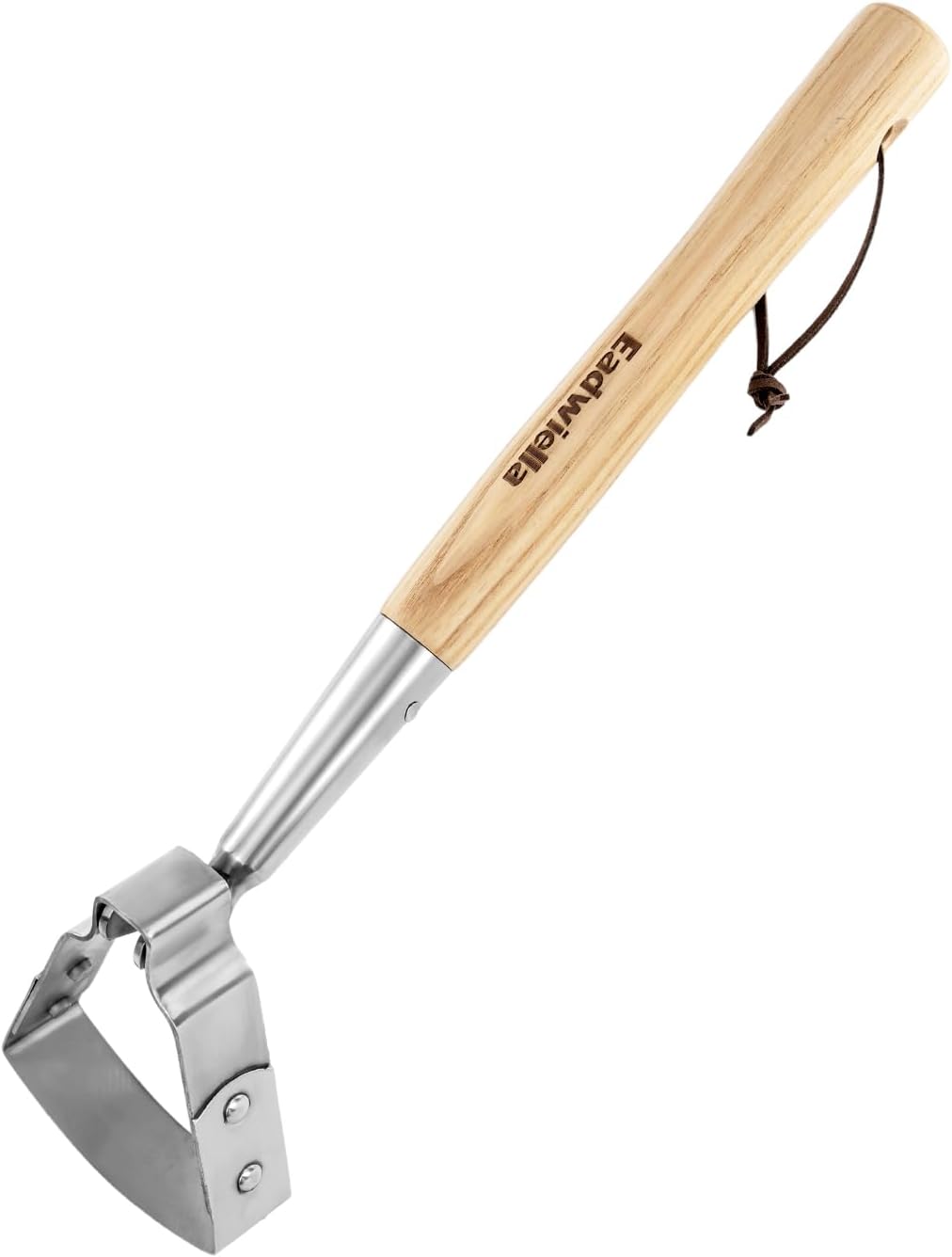 Hula Hoe Stirrup Hoe Mini for Weeding Action/Scuffle Loop Hoe Garden Tool 16Inch Hardwood Handle