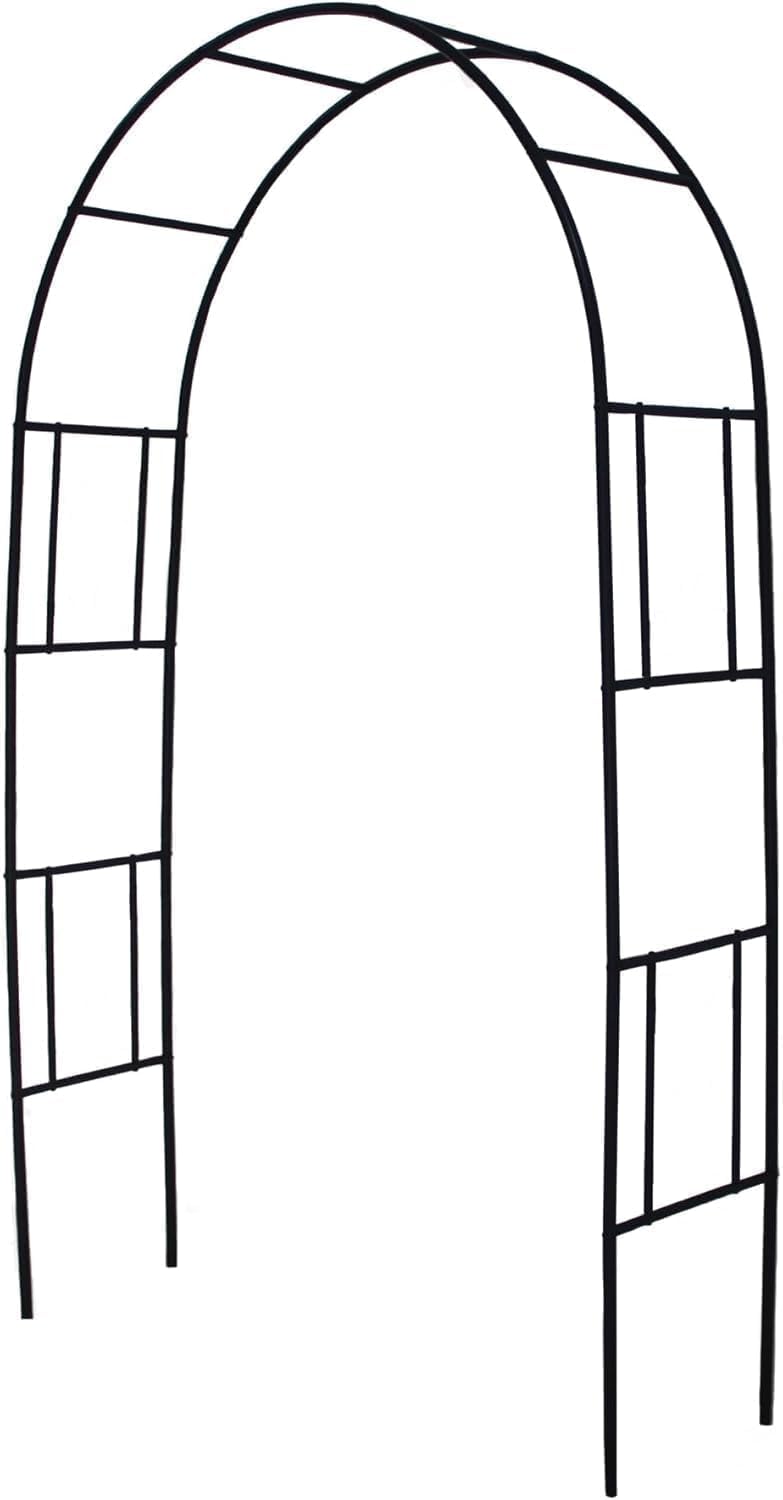 Metal Pergola Arbor Trellis, 7 Feet High x 4 Feet Wide, Garden Arch for Various Climbing Plant