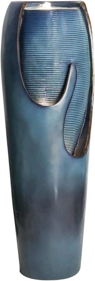 watnature 38.7"H Outdoor Water Fountains and Waterfalls - Indoor Water Jar Fountain Tall Floor