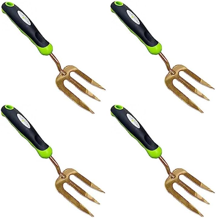 Garden Guru Titanium Hand Weeder Fork Tool – Rust Resistant – Ergonomic Handle – Great for