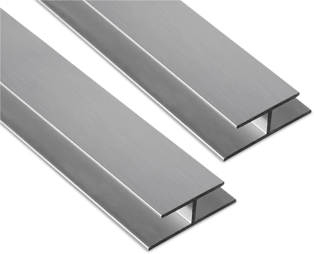 Aluminum H Connectors - Fits 4mm, 6mm, 8mm, or 10mm Twin-Wall Greenhouse Panels, Join 2 Pieces of