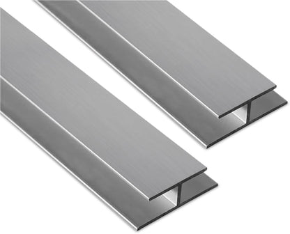 Aluminum H Connectors - Fits 4mm, 6mm, 8mm, or 10mm Twin-Wall Greenhouse Panels, Join 2 Pieces of