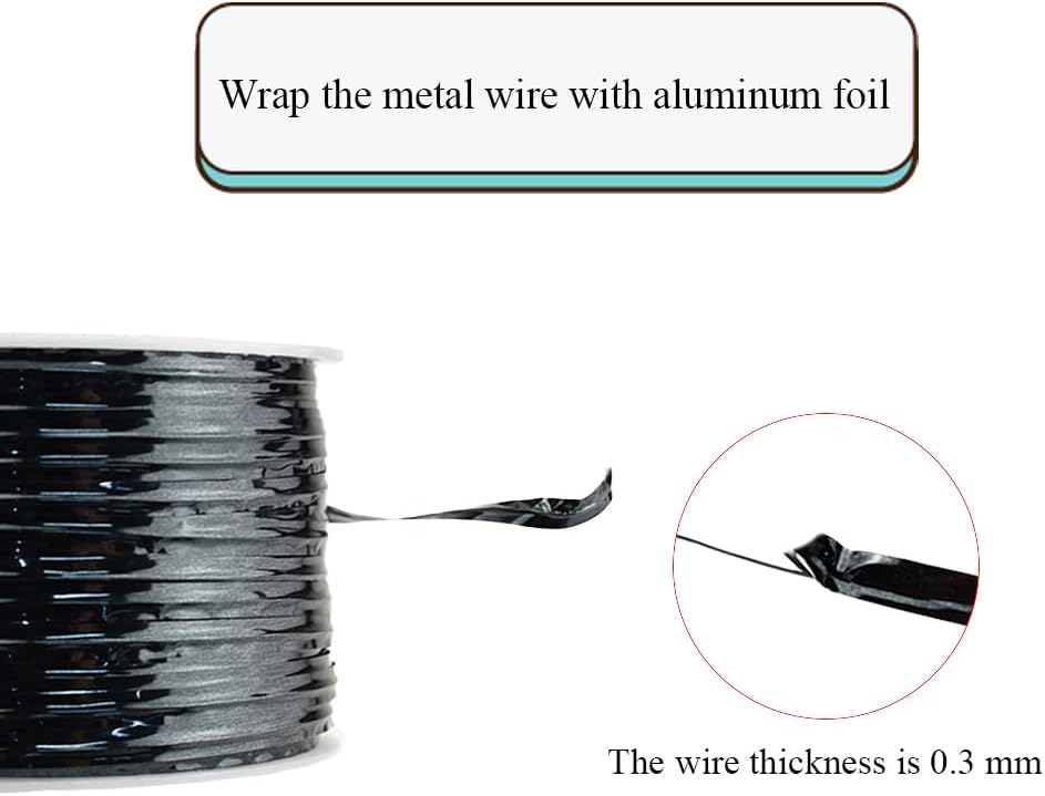 HAHIYO 100Yards/300Feet/91M Black Metal Twist Ties Bread Candy Coffee Bag Ties Plant Garden Twist