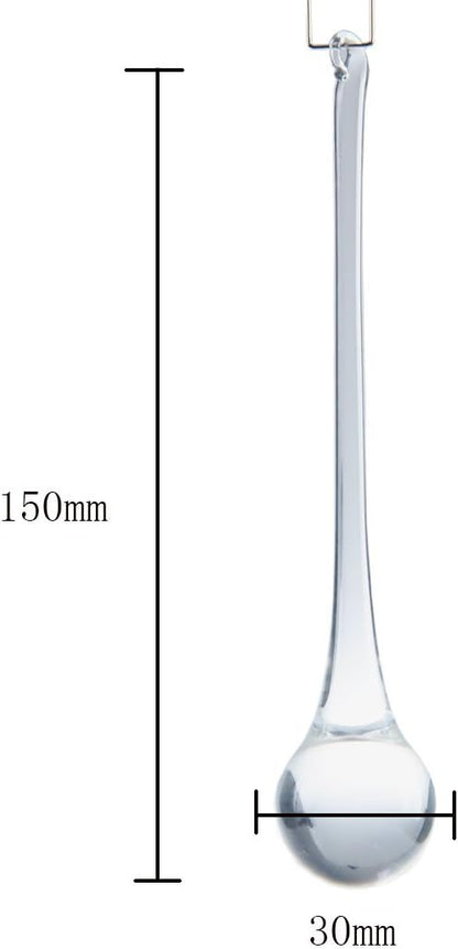 H&D 10pcs 5.9inch Large Suncatcher Crystal Raindrop Chandelier Prisms Hanging Drops Pendants Sun