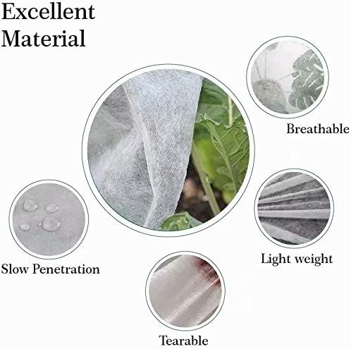 Agfabric Plant Covers Freeze Protection Frost Blankets for Plants 10'x50' 1.2oz Floating Row Cover