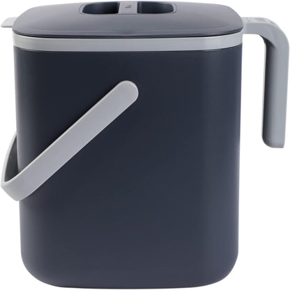 Blue Ginkgo Kitchen Compost Bin [5L / 1.32 GAL] – Filter-Free, Odor-Tight Countertop Food Waste