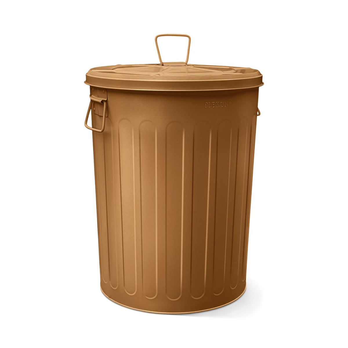Plexon Large Metal Trash Can with Lid 20 Gallon, Decorative Outdoor Trash Can Heavy Duty Galvanized