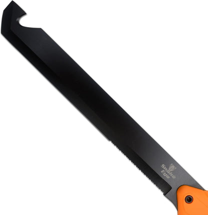 Snake Eye Machete with Heavy Duty Construction-Ergonomic Non-Slip Handle and Belt Sheath for