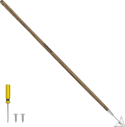 Haliaeetus Triangle Hoe, 60'' Scuffle Hoe for Keeping Your Back from Tiring Out, Weeding Just in