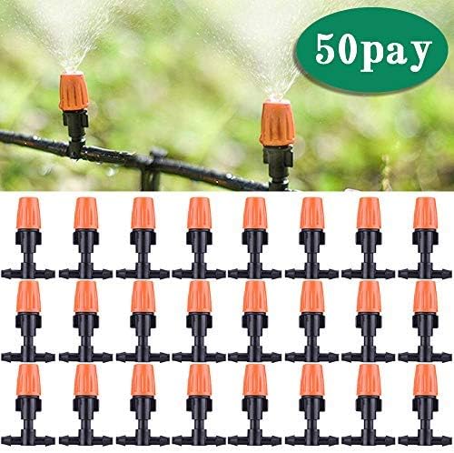 Dceyaor Three-Way Adjustable Garden Irrigation Nozzle, Garden/Roof Cooling Atomizing Plastic