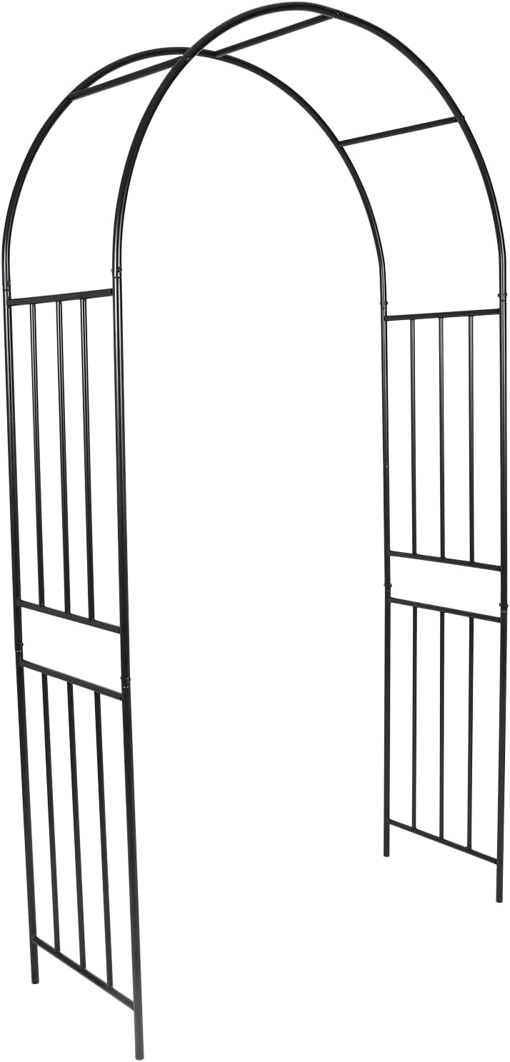 Metal Garden Arch 7.2ft High Wide Garden Arbor for Various Climbing Plant Outdoor Garden Archway