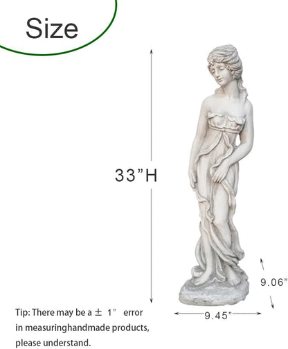 Outdoor Goddess Statue, Garden Beauty Decoration, Graceful Female Figure Sculpture, Catholic