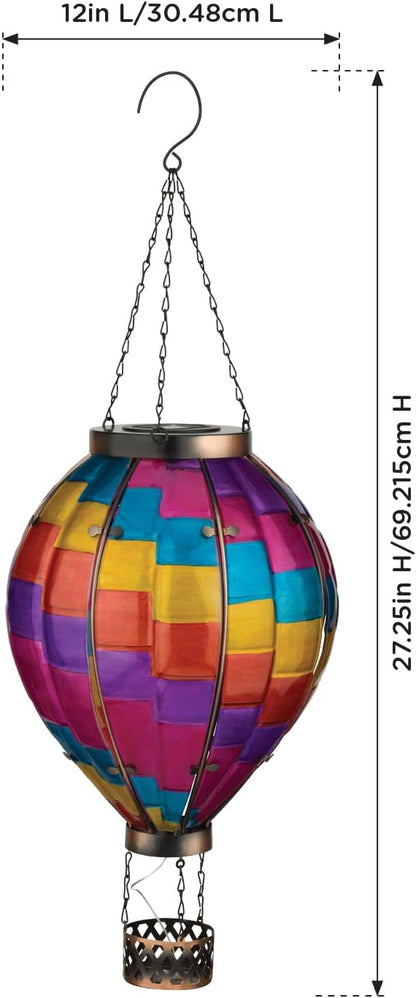 Regal Art & Gift Hot Air Balloon Solar Lantern – Hanging Solar-Powered LED Lights, Waterproof