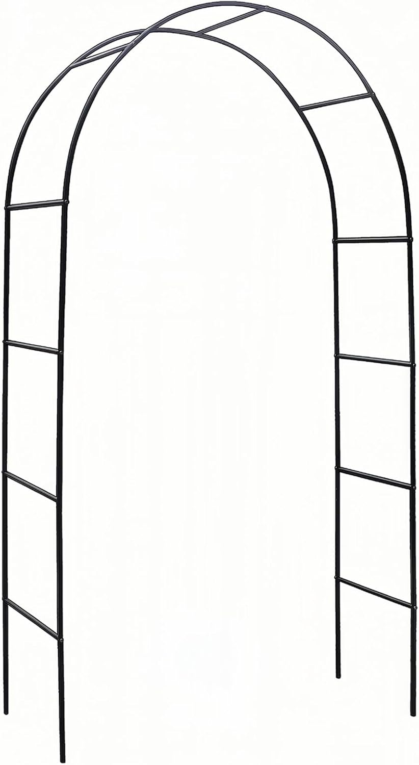Garden Arch, Outdoor Flower Garden Arch Trellis, Sturdy Steel Arbor for Climbing Plants, Wedding