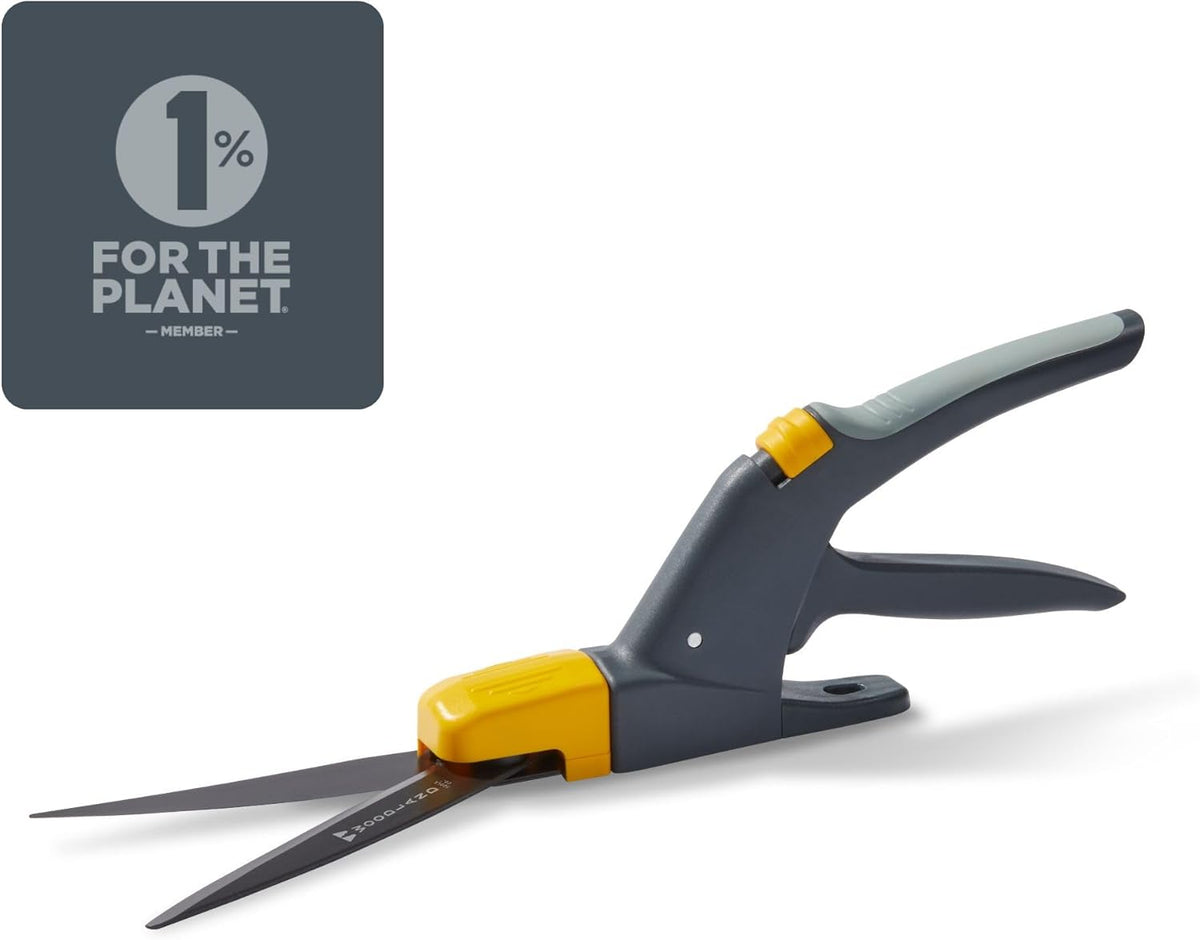 Woodland Tools Heavy Duty Rotating Grass Shears – 180 Degree Pivoting Head, Non Stick Steel Blades