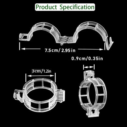 50PCS Plant Support Clips Reusable Tomato Clips Plastic Trellis Clips Garden Clips Secured Plastic