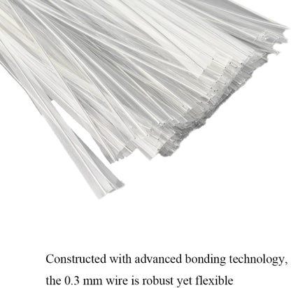 HAHIYO 300Pcs 4inches Cear Metal Twist Ties Bread Candy Coffee Bag Ties Plant Garden Twist Ties for