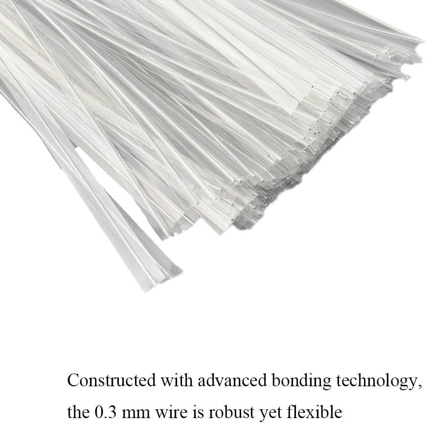 HAHIYO 300Pcs 5inches Cear Metal Twist Ties Bread Candy Coffee Bag Ties Plant Garden Twist Ties for