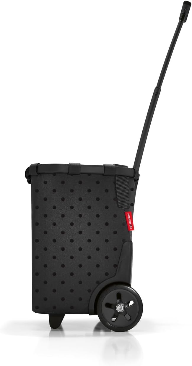 reisenthel carrycruiser glossy dots black - Portable shopping trolley with sturdy aluminum frame