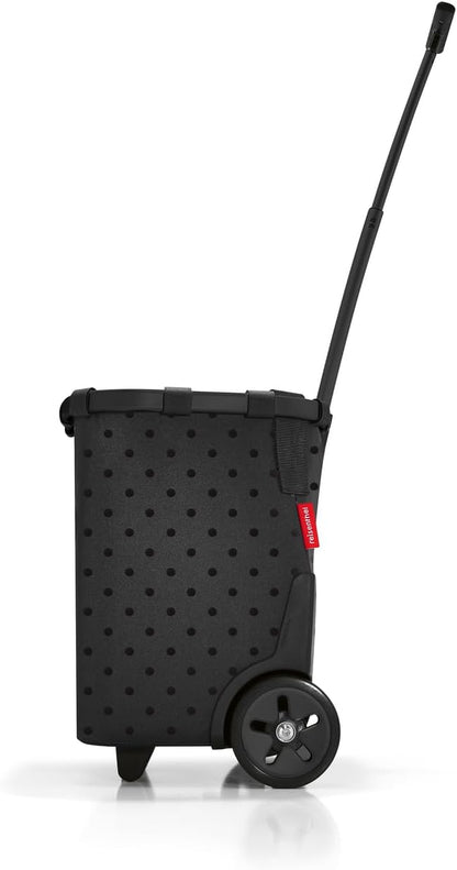 reisenthel carrycruiser glossy dots black - Portable shopping trolley with sturdy aluminum frame