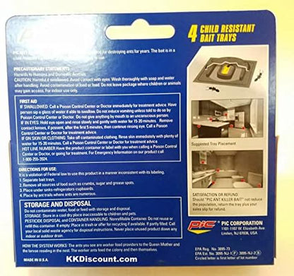 PIC Plastic Ant Killer Bait Stations, Effective Ant Control Traps, 4 Count…