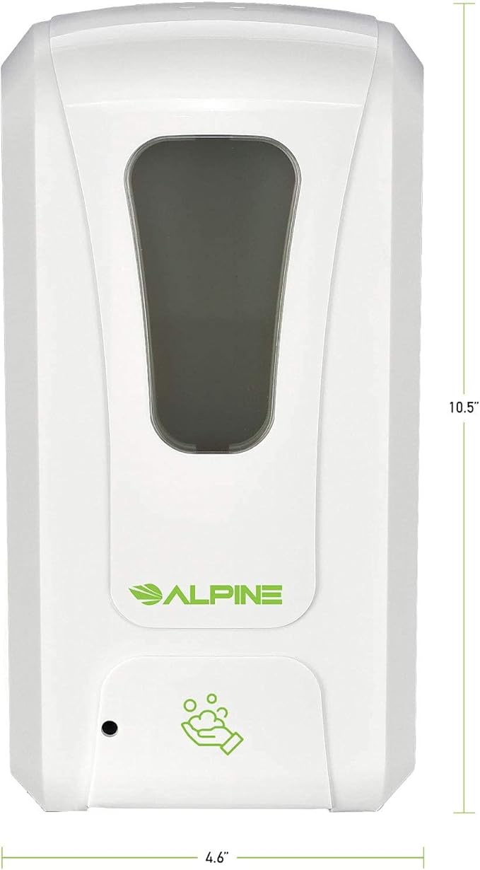 Alpine Automatic Hand Sanitizer Dispenser - Touchless Soap Dispenser for Restaurant, Hospital