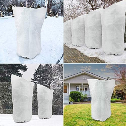 GardenPal 2 Pack Plant Covers Freeze Protection, 40''×47'' Thicken Frost Cloth with Drawstring