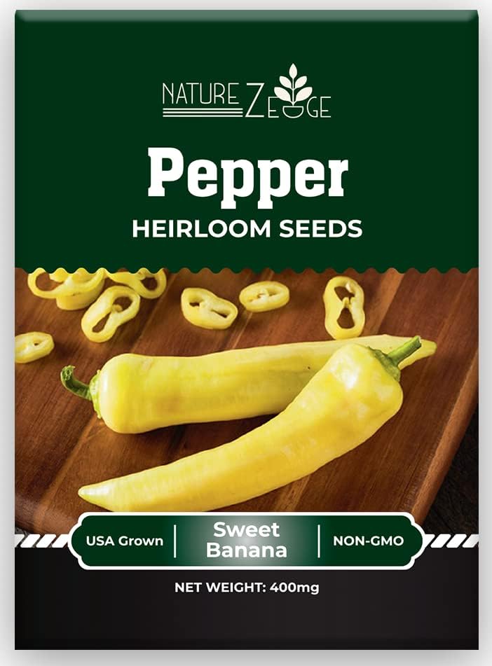 Sweet Pepper Seeds for Planting, Sweet Banana Pepper Seeds, Pepperoncini, Sweet Cherry Pepper