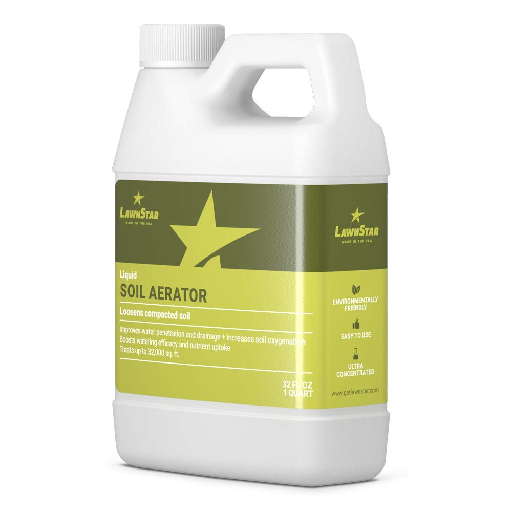 Liquid Lawn Aerator (32 fl oz) - Loosens & Conditions Compacted Soil - Alternative to Core and