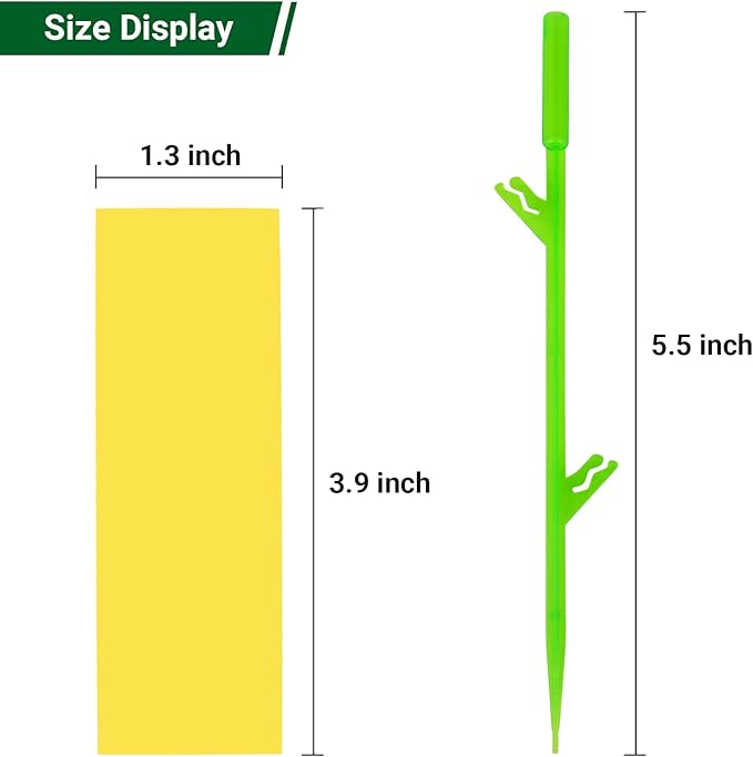 90PCS Yellow Sticky Traps for Indoors/Outdoor Gnat Traps for Plants Fungus Gnats Sticky Traps for