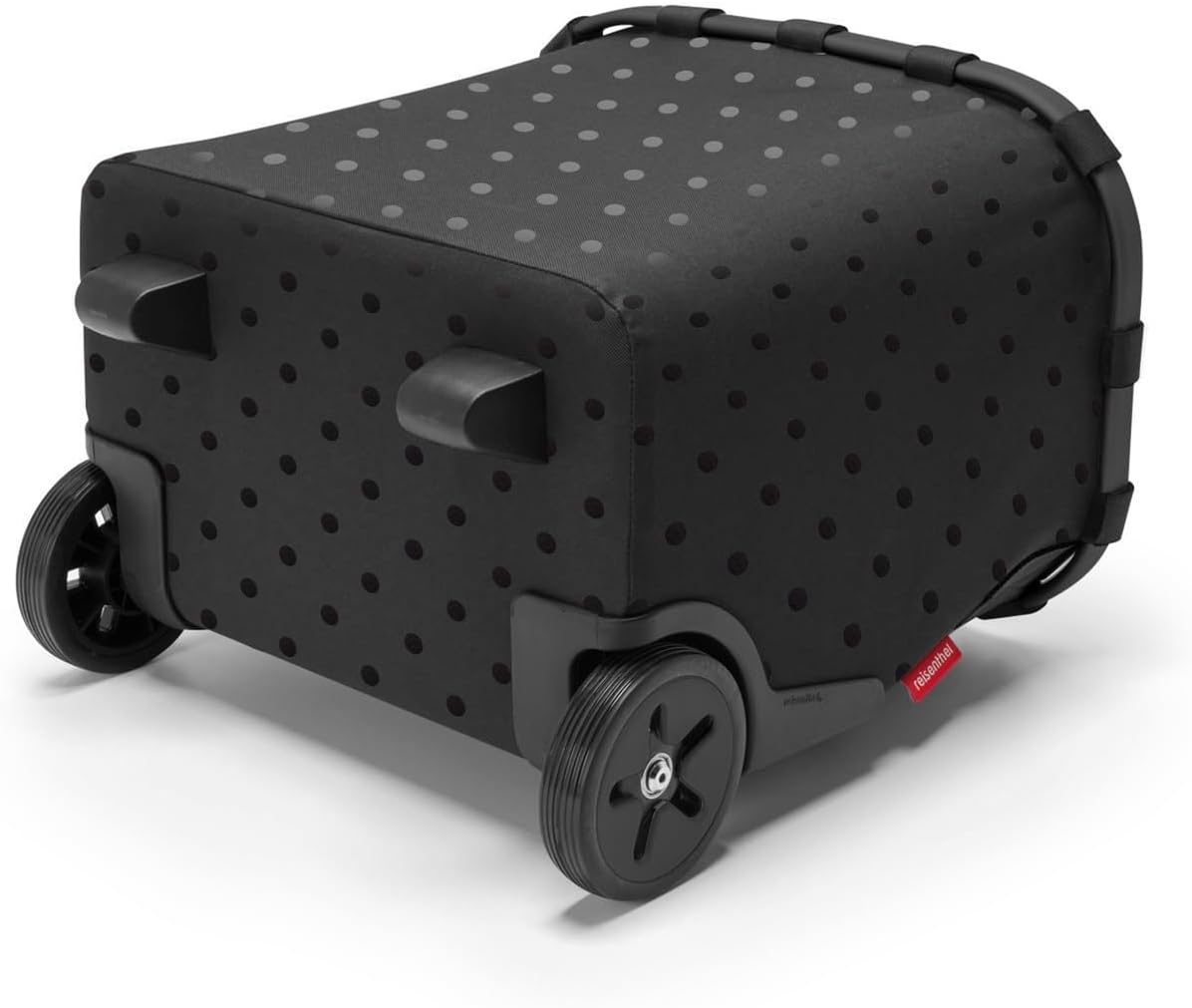 reisenthel carrycruiser glossy dots black - Portable shopping trolley with sturdy aluminum frame