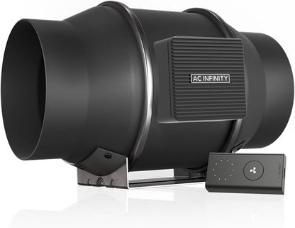 AC Infinity CLOUDLINE PRO S6, Quiet 6” Inline Duct Fan with Speed Controller - EC Motor Ventilation