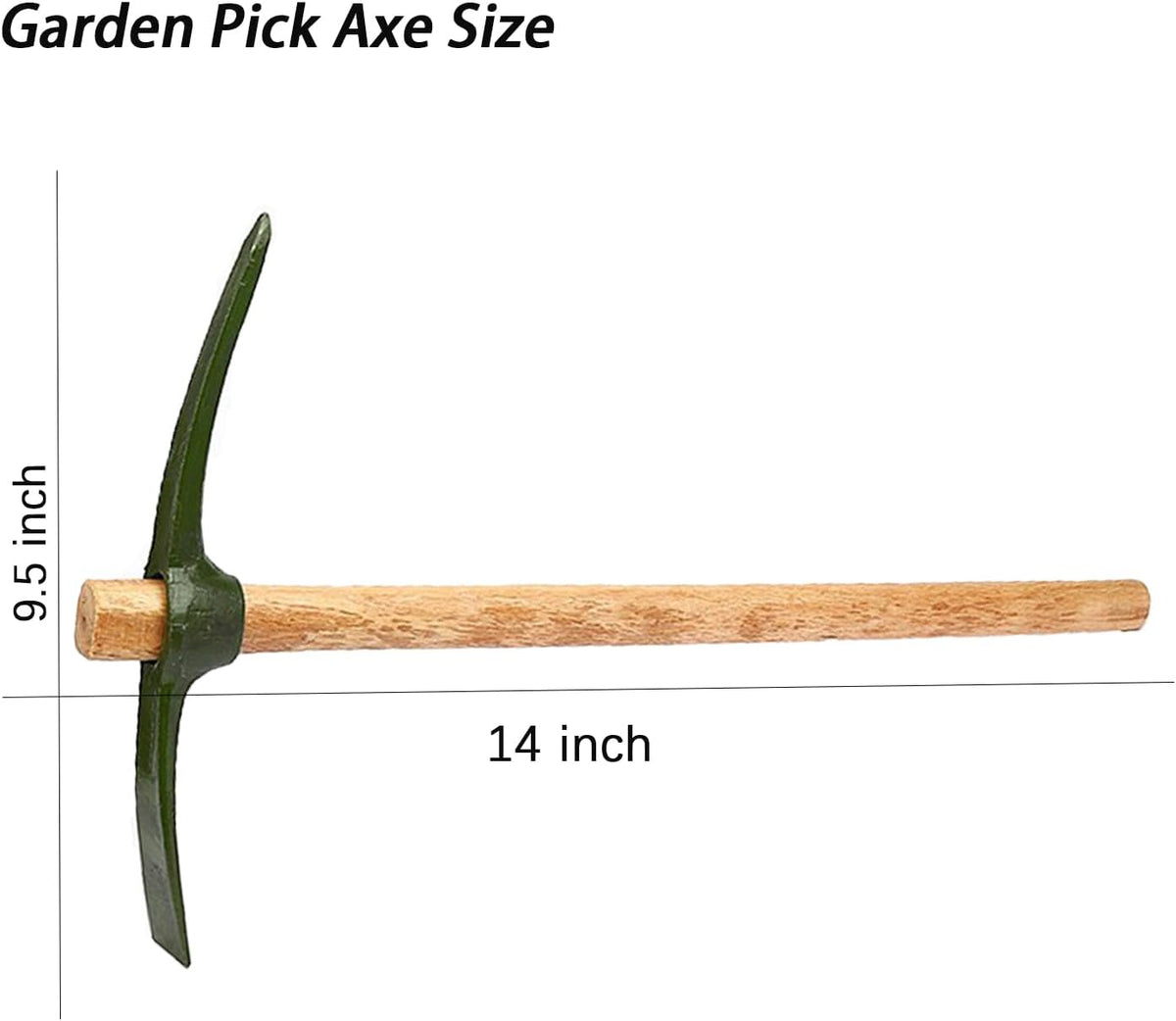 Forged Heat Treated One Piece Intact cast Iron Hoe,Weeding Garden Pick Axe,for Gardening,Camping