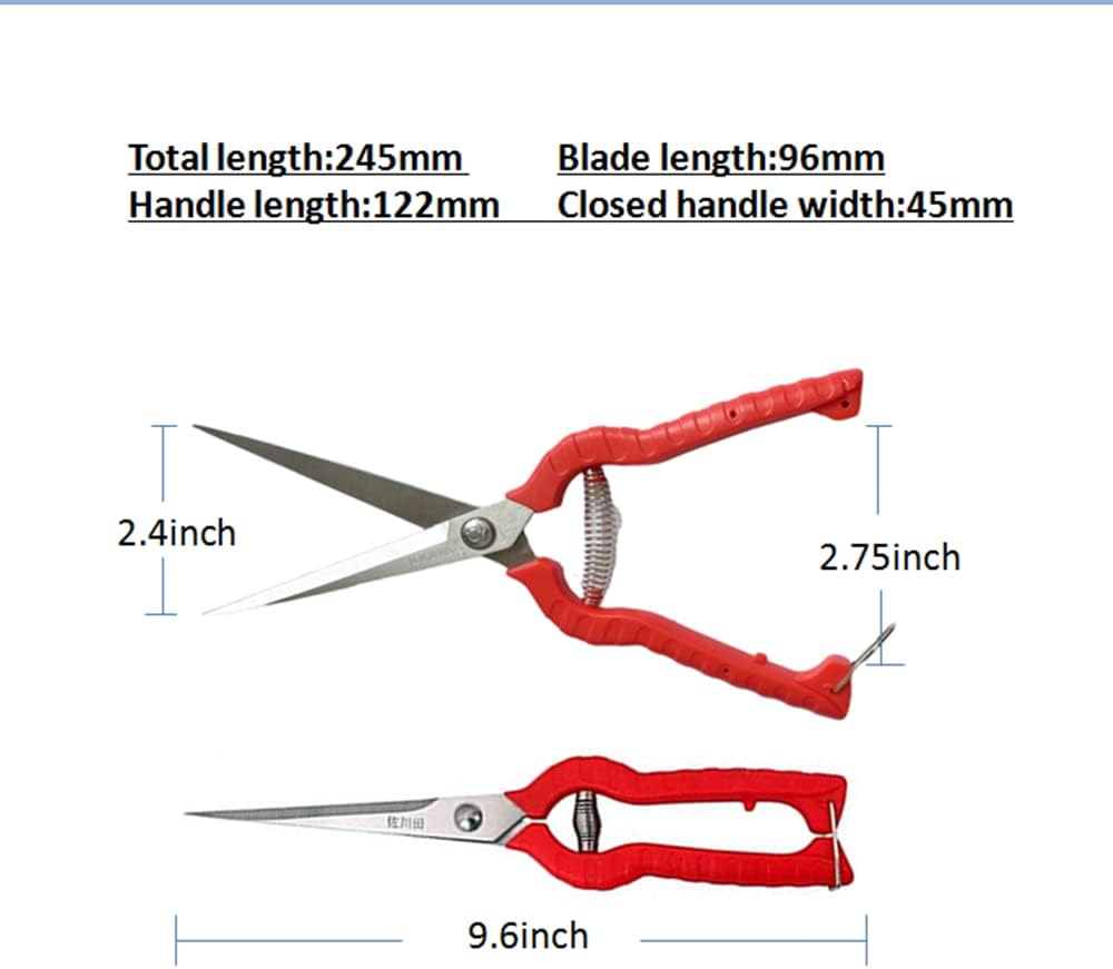 2pack Zsling Extra Long Edge Stainless Steel Pruning Shears Fruit Trees Bonsai Sharp Garden