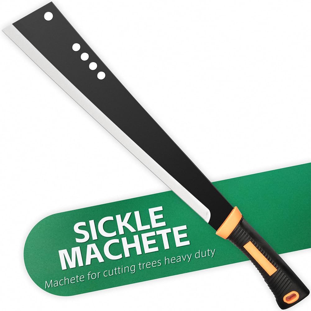 Machete for Yard Work and Cutting Trees Heavy Duty Machetes Brush Clearing Sickle Knife with Cold