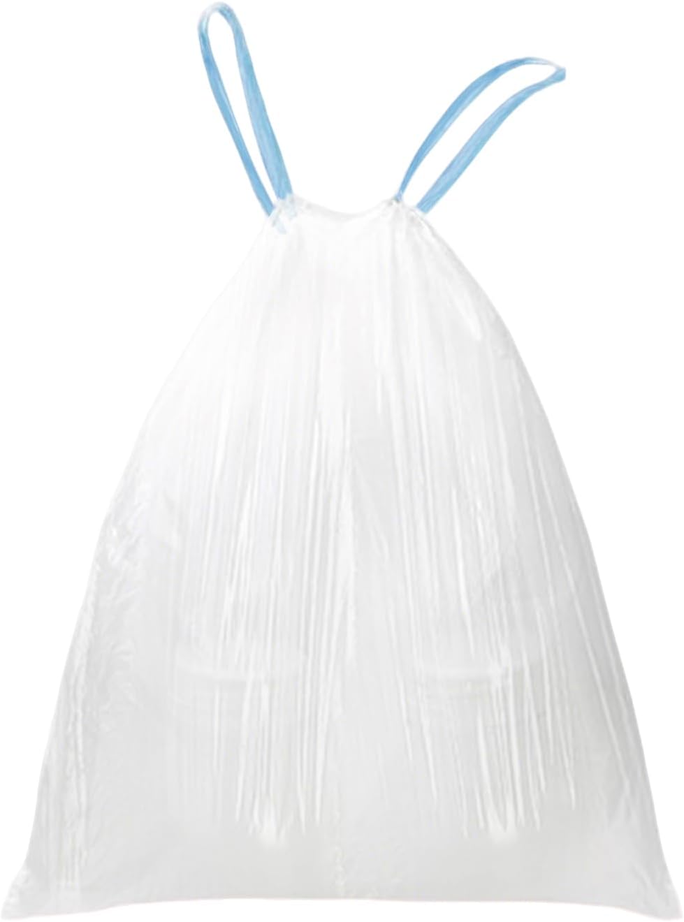 6 Gallon Trash Bags Drawstring, Pack of 35, Garbage Bags, 55x66cm, 9.5g/pcs, Unscented, White