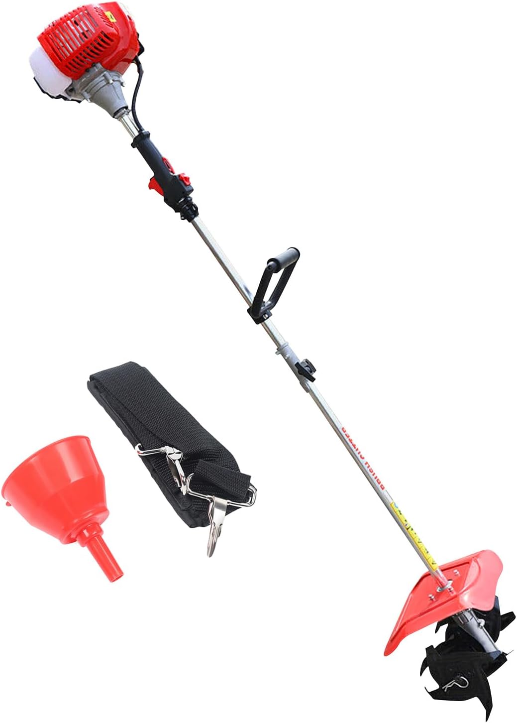 Gas Powered Tiller Cultivator 42.7CC 2-Stroke Handheld Garden Rotary Cultivator Rototiller Cordless