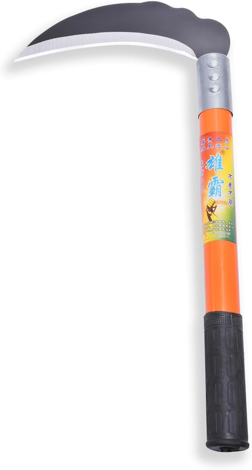1pce 380mm/14.96in Carbon Steel Billhook Brush Clearing Sickle for Grass,Weeding Tools for