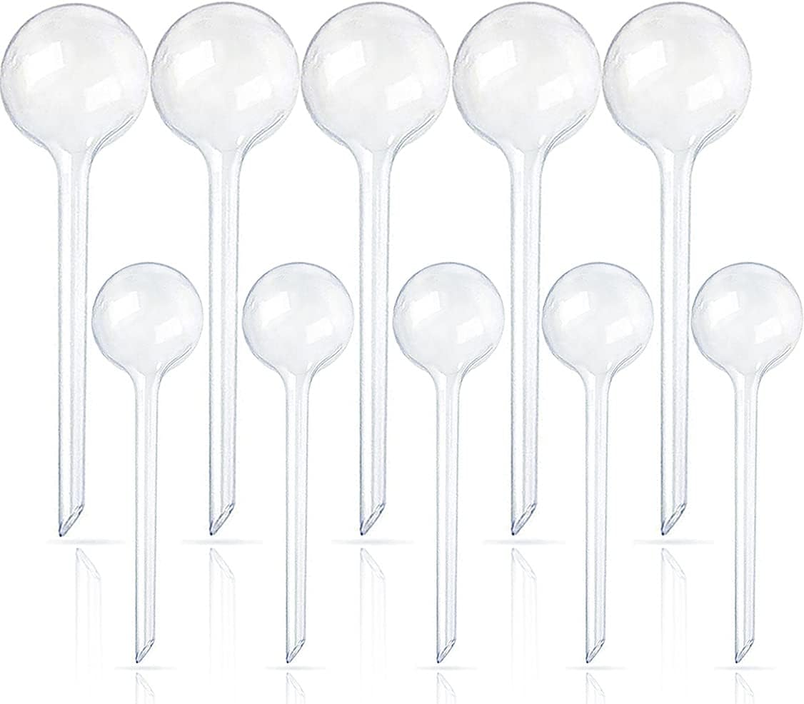 10 Pcs Clear Plant Watering Globes,Plastic Self-Watering Bulbs,Flower Automatic Watering