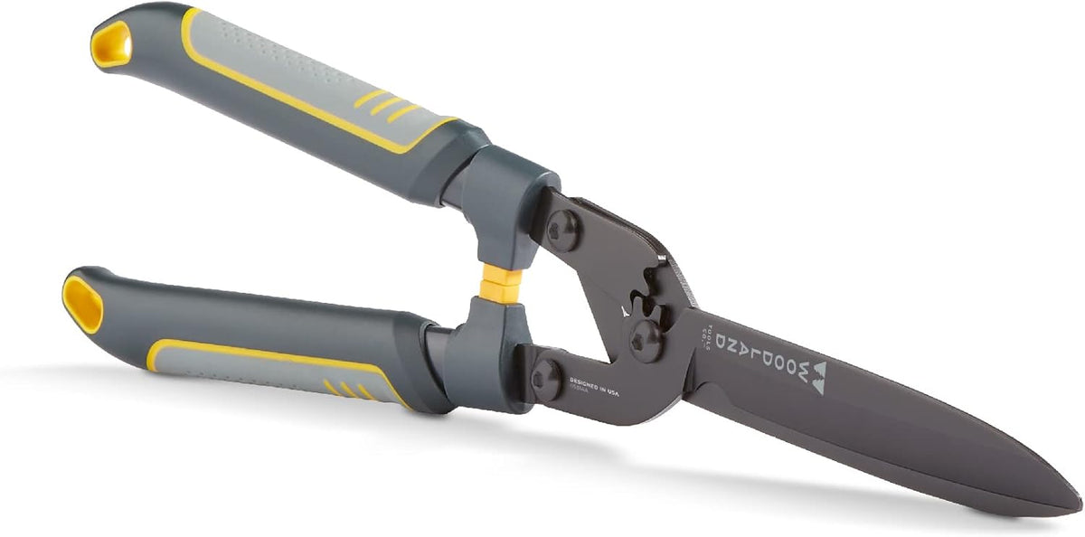 Woodland Tools Super Duty Hedge Shears, 23 Inch Manual Hedge Clippers with 10 Inch Gear-Assist