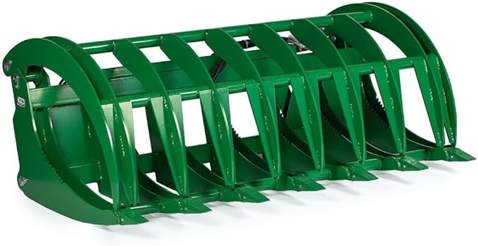Titan Attachments 84" HD Root Grapple Rake Attachment, Fits John Deere Hook & Pin Tractors, Twin