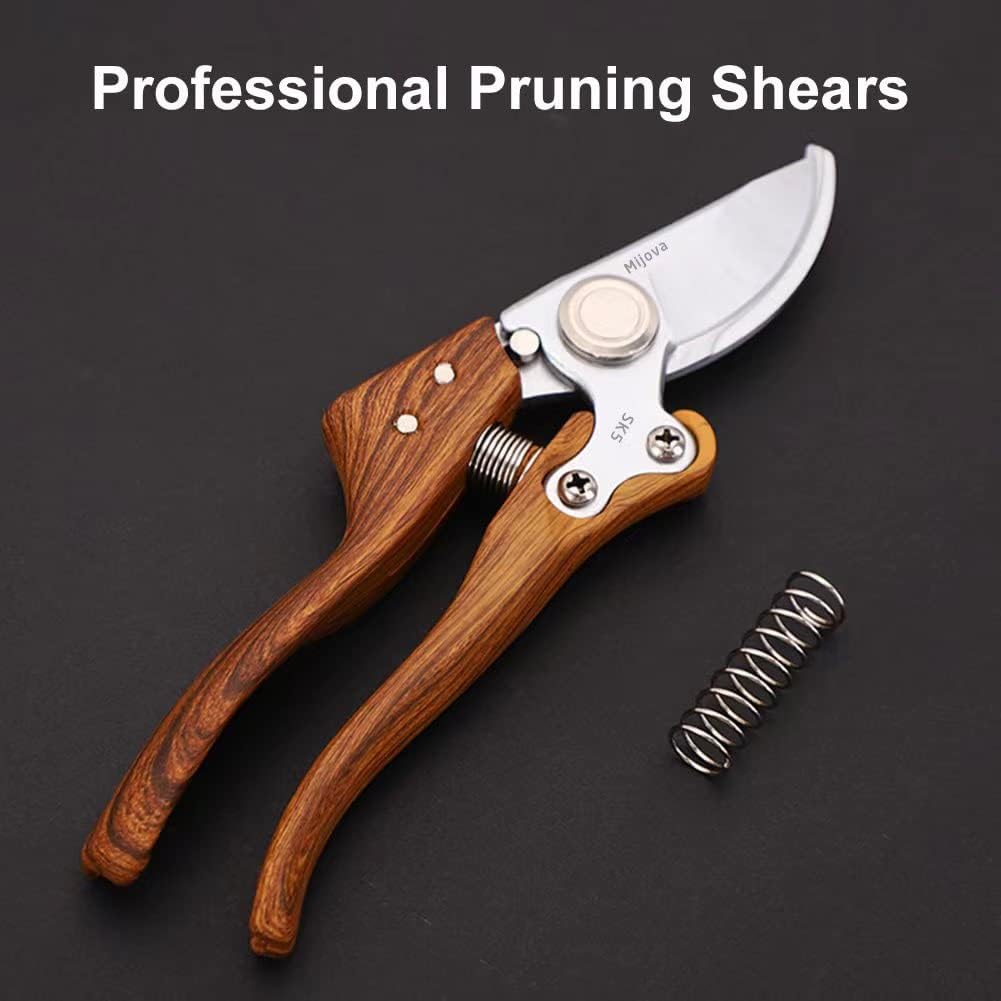 Garden Pruning Shears, Handheld Garden Shears for Heavy Duty, Ergonomic Gardening Tools for Pruning