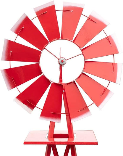 8FT Windmill for Yard Garden Decoration with Weather Vanes，Heavy Duty Outdoor Wind Mills, Large