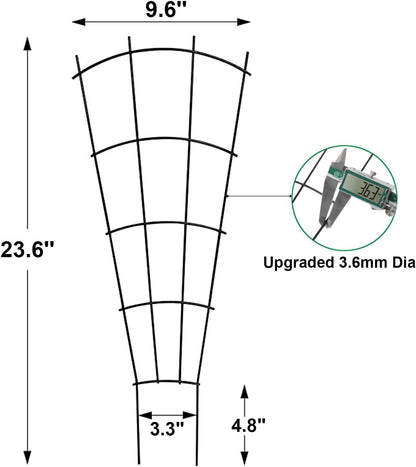 4 Pack 23'' Plant Trellis for Potted Climbing Plants Indoor, Outdoor Metal Garden Trellis for
