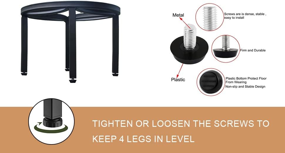 Zhongma Set of 4 Metal Plant Stand for Heavy Potted Plant for Home Indoor and Outdoor, 220 LBS