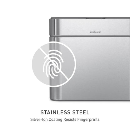simplehuman Compost Caddy, Detachable and Countertop Bin, 4 Liter / 1.06 Gallon, Brushed Stainless