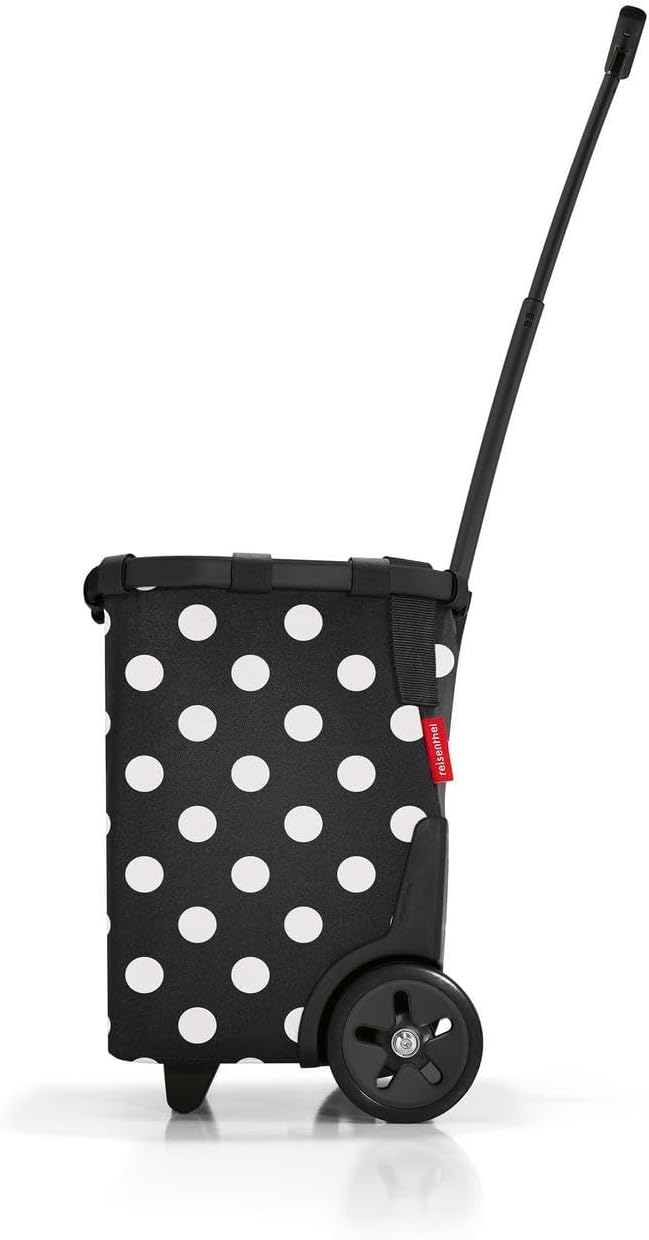 reisenthel carrycruiser dots White - Portable Shopping Trolley with Sturdy Aluminum Frame, Shoulder