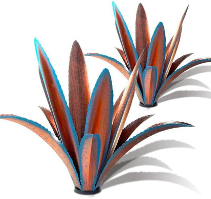 TOMBABY Enlarge Thickened Wind Resistant Metal Agave Garden Art Metal Plant Country Sculpture