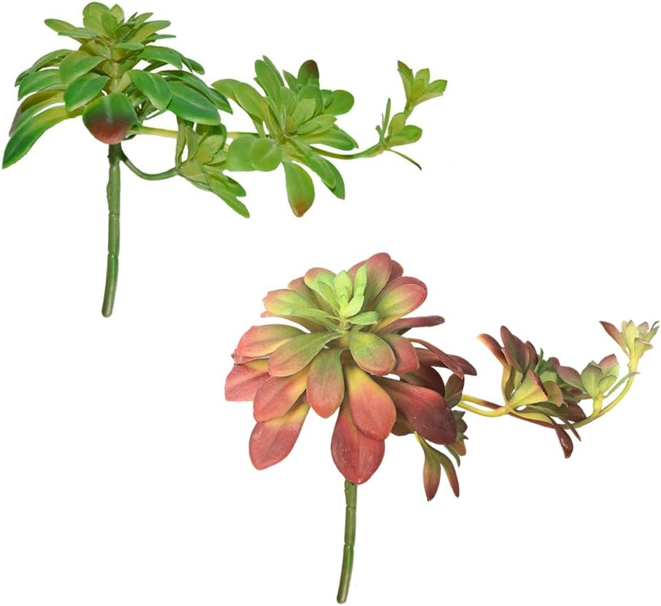 2pcs Artificial Succulent Plants, Realistic Large Fake Succulents, Artificial Hanging Ornaments for